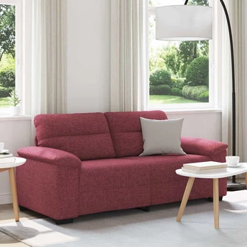 Dvivietė sofa, vyno raudonumo, 180x81x84 cm, audinys