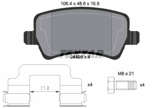 TEXTAR 2449601 Brake pad set
