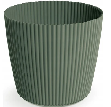 Plastikinis vazonas MILLY ROUND, žalios sp., 19,6 x 17 cm