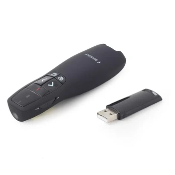 „Gembird“ belaidis USB presentatorius su lazeriniu žymekliu, juodas
