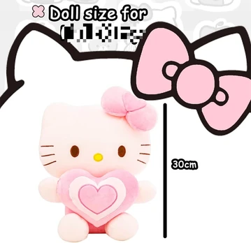 Minkštas žaislas katytė, 30 cm, pliušinė lėlė vaikams