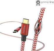 Hama Reflected Usb-c/usb-c 1.5m raudonas įkrovimo/duomenų kabelis kaina