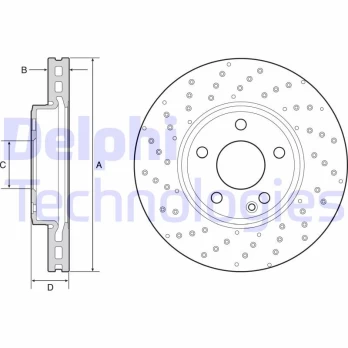 DELPHI BG4657C Brake Disc