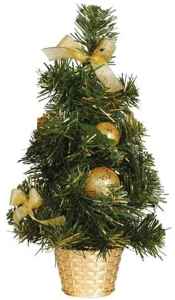 Fiesta Kunstigt juletræ med guldpynt, 40 cm