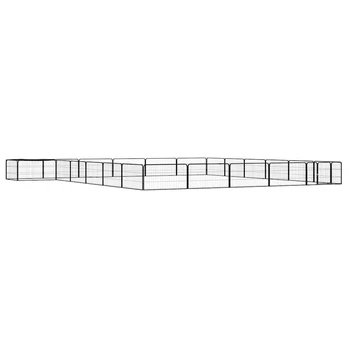 &Scaron;unų aptvaras, 24 segmentai, juodas, 100x50cm, plienas