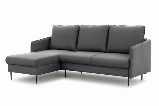 Corner With The Sleeping Area Taila Mini / Velluto 18 / Black Legs / Left Side
