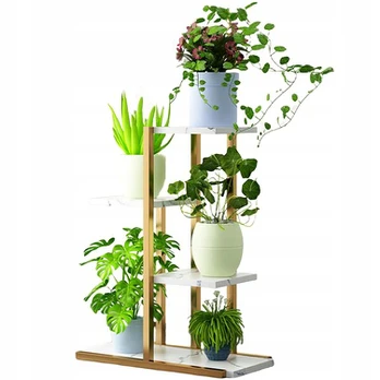 Gėlių stovas Framado, 68 cm, auksinis/baltas