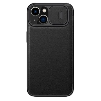 "Nillkin Qin Pro" odinis dėklas "iPhone 14 Plus" (juodas)