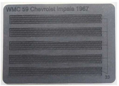 Wmc Models Chevrolet Impala 1967 padangų protektorius modeliui, 1/25 (WMC)