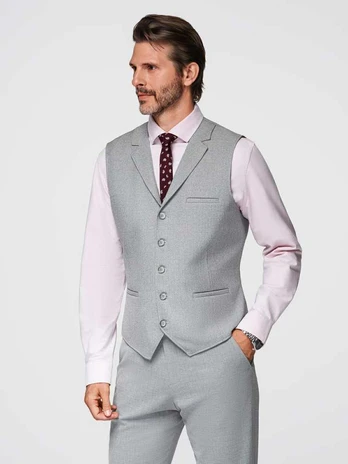 men's suit vest with collar - light pilkas v1 om-blzv-0109