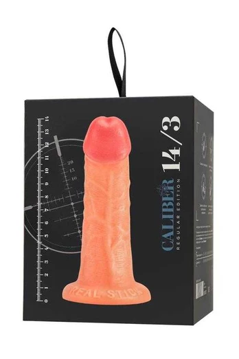 Toyfa Realistic dildo Caliber 14/3 , PVC, flesh, length 14cm, diameter 3cm