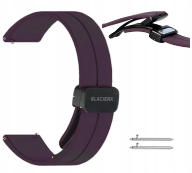 Universalus silikoninis magnetinis 22 mm laikrodžio dirželis Glacierx
