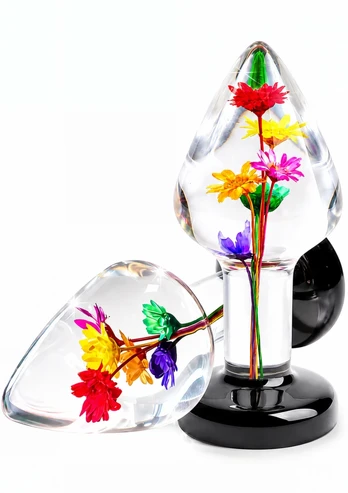 TOYJOY Everlasting Bloom Medium Plug - Botanical Resin, 9 cm, Clear