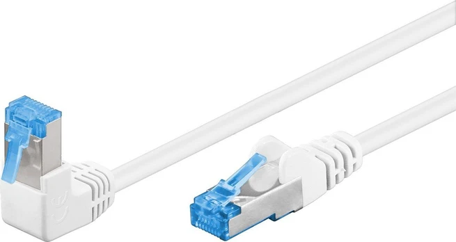 Goobay Kabelis LAN Patchcord CAT 6A S/FTP 1x90 balta 2m