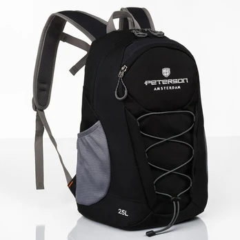 Juoda ergonomiška lengva Peterson turistinė kuprinė 25 l