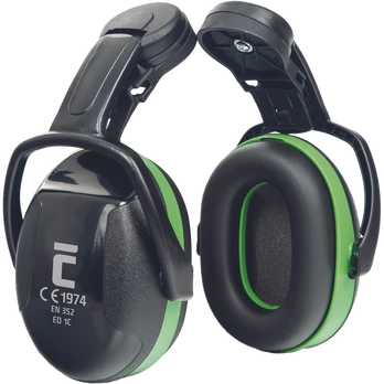 Apsauginės ausinės Ear Defender ED 1C, juoda/žalia