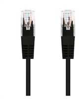 C-TECH patchcord Cat5e, UTP, juodas, 0.25m
