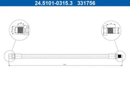 Stabdžių žarnelė ATE 24.5101-0315.3