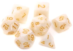 REBEL RPG Dice Set - Pearl - White kaina