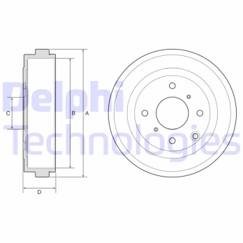 DELPHI BF616 Brake drum