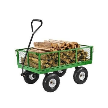 Plieninis sodo vežimėlis 408 kg talpos