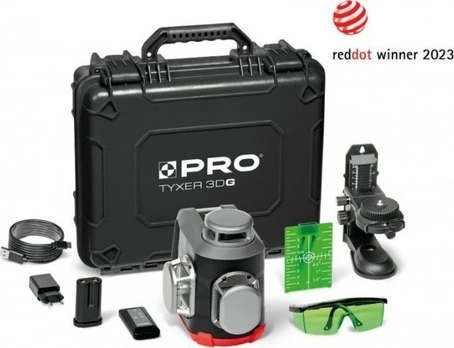 Lazerinis nivelyras Pro Tyxer 3dg Plus, žalias, 3x360°, 30m