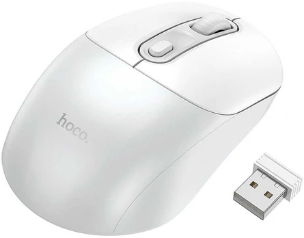 HOCO wireless computer pelė 2.4G GM28 baltas pilka