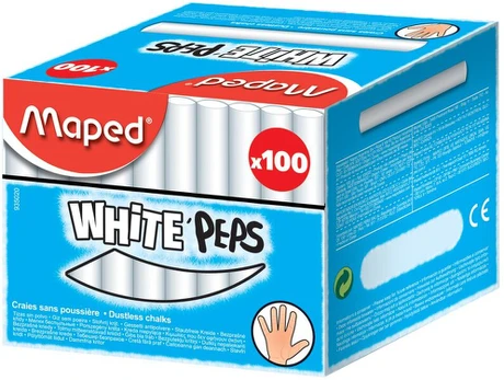 Balta kreida Maped White'Peps, 100 vnt.