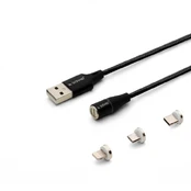 Savio CL-155 universalus USB-Micro, USB-C, Lightning kabelis, 3A, 2 m