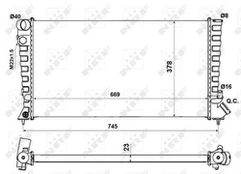 Variklio radiatorius NRF NRF 58189A