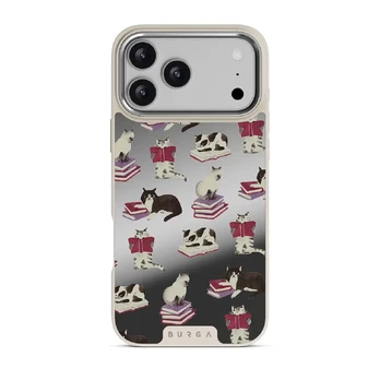 Curious Cat - iPhone 17 Pro Max Case, Elite Mirror Light (MagSafe) / Silver