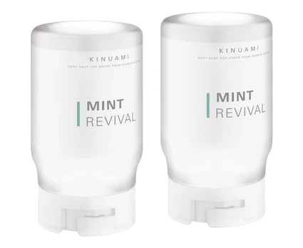 Kinuami Foaming body soap Mint - refreshing, 2x250 ml
