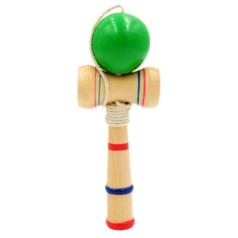 Medinis žaislas kendama : Spalva - Žalia