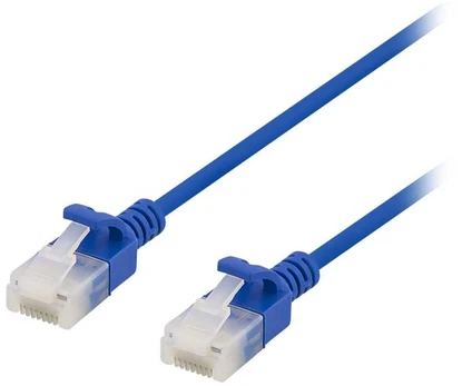DELTACO - Patchkabel - RJ-45 (han) til RJ-45 (han) - 3 m - UTP - CAT 6a - halogenfri, formet, knastfri - blå