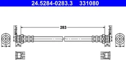 Stabdžių žarnelė ATE 24.5284-0283.3 kaina