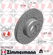 Stabdžių diskas ZIMMERMANN 150.2906.20 kaina