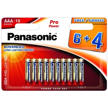 Panasonic Pro Power elementai AAA, 10vnt. (6+4)