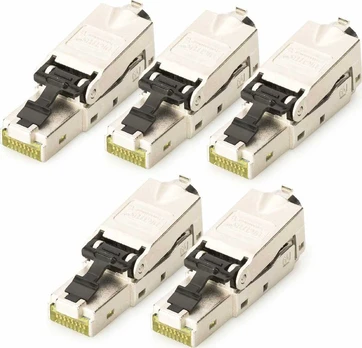 DIGITUS Feldstecker CAT 6A STP mit Staubschutzkappe 5 Stk.