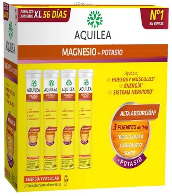 Aquilea MAGNESIUM+POTASSIUM effervescent tablets 56 u
