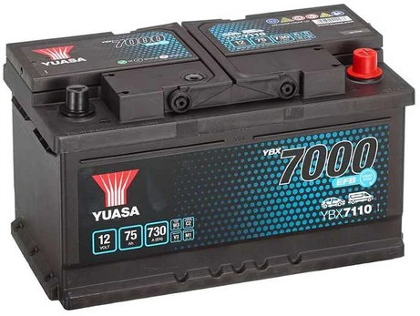 YUASA YBX7110 EFB 75Ah 730A (EN) akumuliatorius
