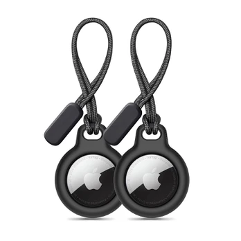 Juodas dėklas Apple Airtag "Tech-Protect Rough Chain 2-Pack"