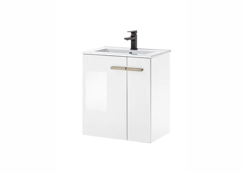 Praustuvo spintelė + praustuvė Imv Solid, 70 cm, baltas blizgus