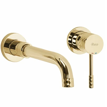 Potinkinis praustuvo maišytuvas Rea Rose Lungo Diamond Gold + BOX