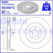 Stabdžių diskas DELPHI BG5001C kaina
