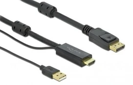 Laidas Delock DisplayPort Displayport, HDMI / USB-A, 2 m, juoda