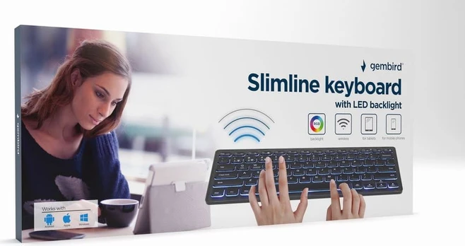 gembird Klaviatūra Kabellos Slimline mit Bluetooth Technologie