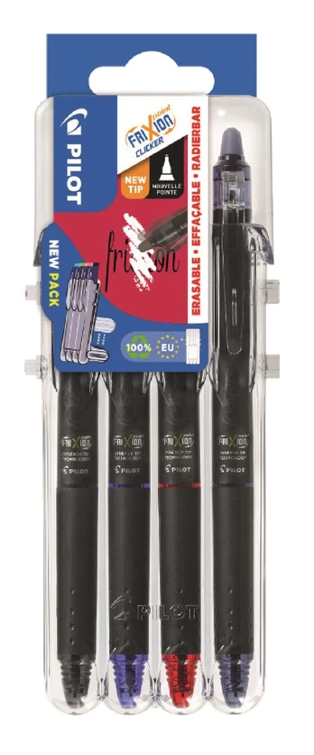 Pilot Pen Pilot Frixion Point Clicker Set-2-Go Basic 0,5 mm ass. farver - (4 stk.)