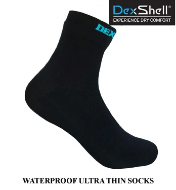 Neperšlampamos kojinės DEXSHELL Ultra Thin Socks DS663BLK L