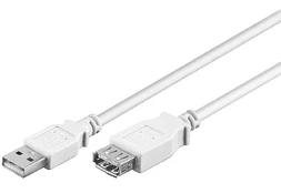 Kabelis USB Goobay USB-A - USB-A 0.3 m Baltas (JAB-1521969) kaina
