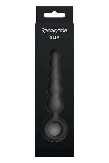Renegade Slip Black Silicone Plug with Finger Ring 12.7 cm